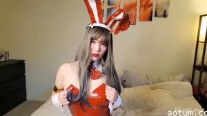兔女郎激情挑逗 男友快枪缴械实录