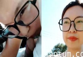 风骚眼镜娘驾车野战户外，狂野释放！海报
