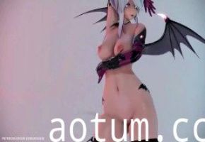 魅魔Haku激情无限晚安吻：3D MMD裸色深红袜手套，Smixix色彩编辑诱惑升级