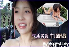 韩国气质名媛野外车顶大战