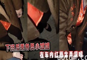 下班后乘务员小姐姐在车内红唇含弄深喉