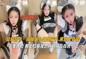 高颜值猫宁黑丝女仆 肛塞尾巴爆操内射