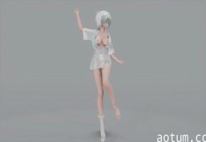 MMD21 和服真空爆乳娘 巨乳晃荡极乐淫舞