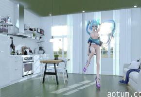 MMD23 初音未来巨乳学园被狂干内射