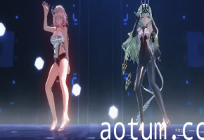 【MMD同人】崩坏三梅比乌斯×爱莉希雅 禁忌百合 蛇蛇缠绕粉色妖精 双女神淫乱互舔 汁液横流