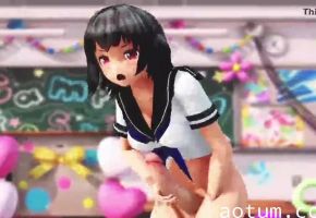 MMD 极品扶他伪娘 双根巨屌爆操骚穴 前后夹击淫荡呻吟