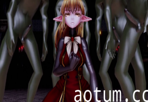 MMD 精灵被巨根怪物粗暴狂干，骚穴榨汁高潮抽搐海报