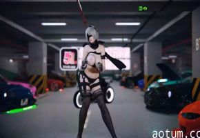 MMD 2B女骑士KDA极度诱惑！巨乳骚穴被猛操内射高潮