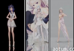 MMD极品肉体狂舞！三骚女巨乳蜜穴大开勾引内射！