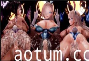 蓝色诱惑！极品巨乳MMD辣妹狂野扭动，骚穴饥渴求内射