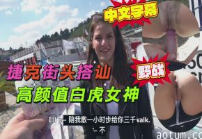 捷克街头搭讪高颜值美女，高价拿下户外野战